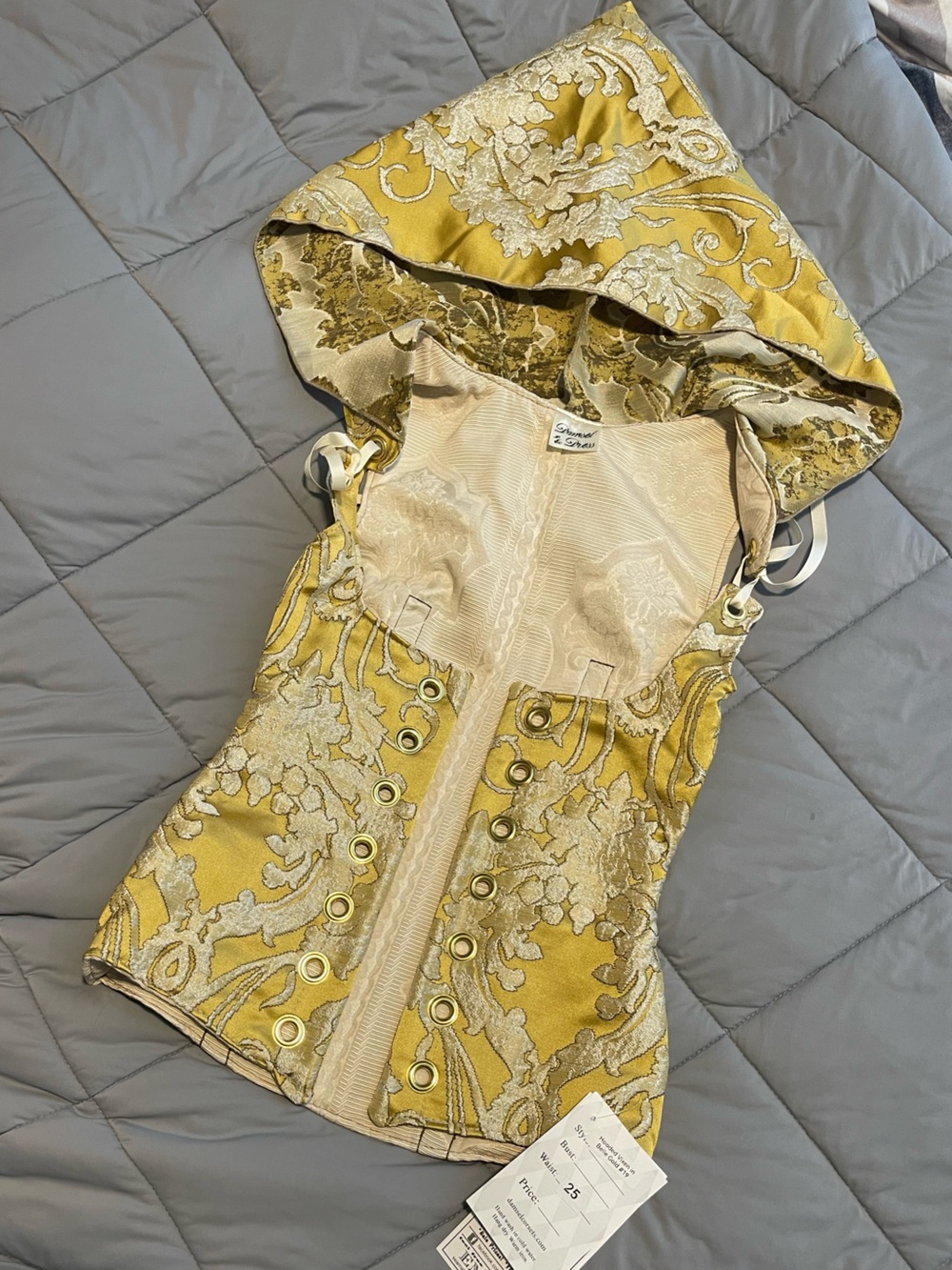 Damsel in this Dress Hooded Vixen in Belle Gold